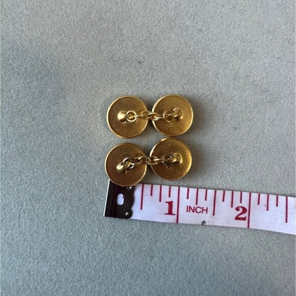 Vintage plaid cuff links, mix match plaid. from 80s - Picture 4 of 6